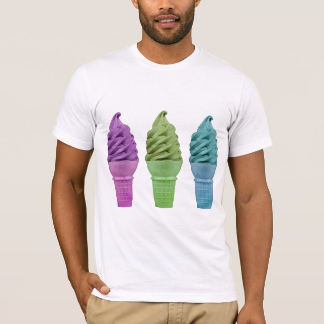 Camiseta Cones de Sorvete de Cores Cutis (Frente)