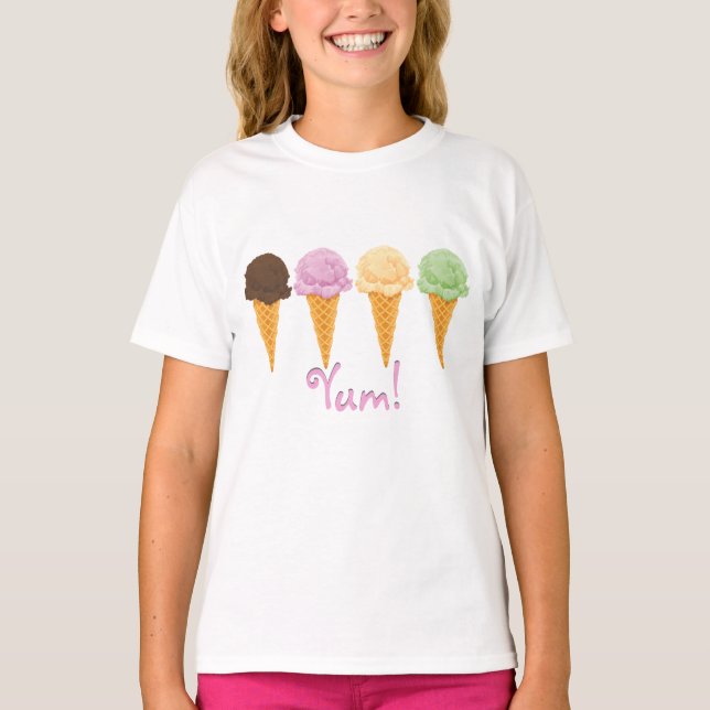 Camiseta Cones de Sorvete de YUM (Frente)