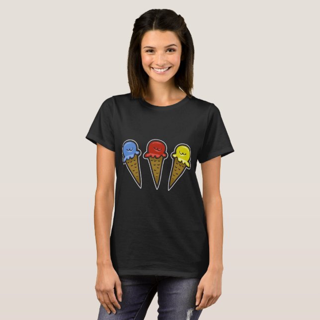 Camiseta Cones de sorvete n.o 4 (Frente Completa)