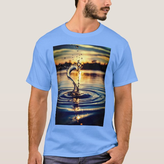 Camiseta Conexão com o Amor do Oceano - Imaginação do Meio  (Frente)