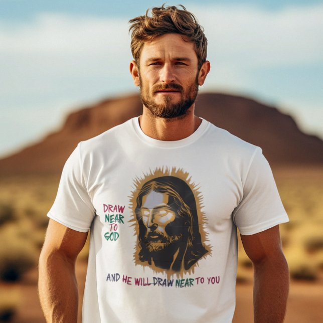 Camiseta Conexão divina: Desenhar perto de Deus (Criador carregado)