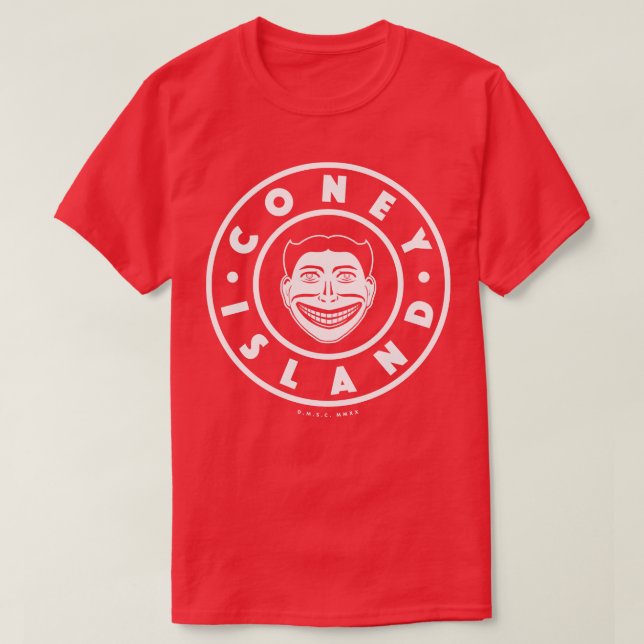 Camiseta Coney Island New York Steeplechase Face Circle Whi (Frente do Design)