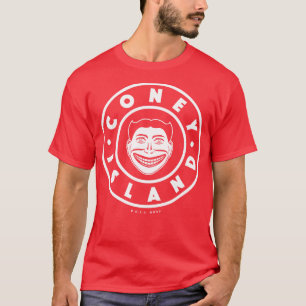 Camiseta Coney Island New York Steeplechase Face Circle Whi