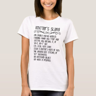 Camiseta Confecção de malhas engraçada do calão do Knit