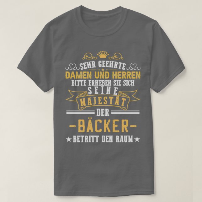 Camiseta Confeccionador de Dizer Baker Mestre Baker (Frente do Design)