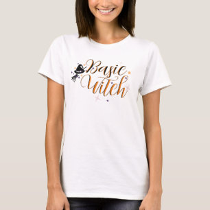 Camiseta Confete de Bruxa Básica de Halloween Retro