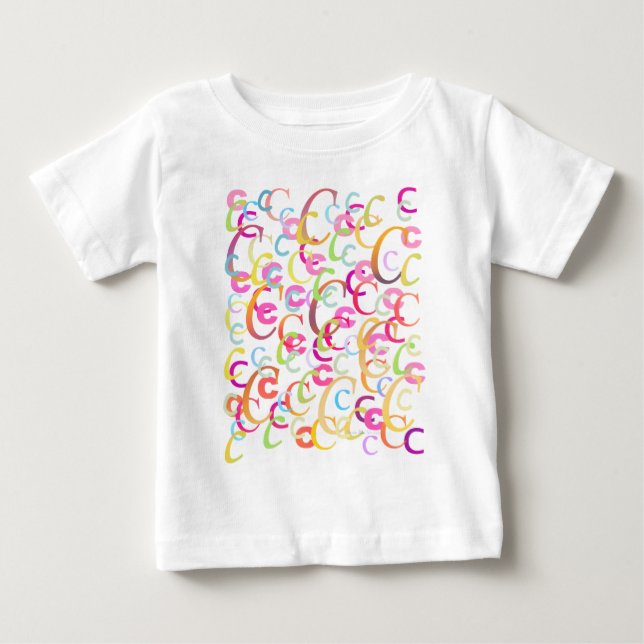 Camiseta Confete de Letras "C" (Frente)