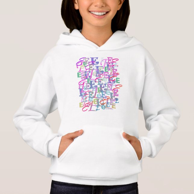 Camiseta Confete de Letras "E" (Frente)