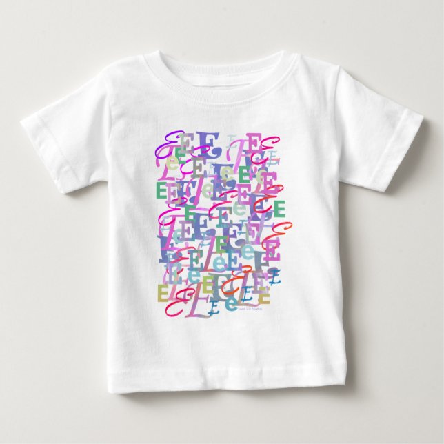 Camiseta Confete de Letras "E" (Frente)
