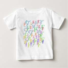 Camiseta Confete de Letras "F"