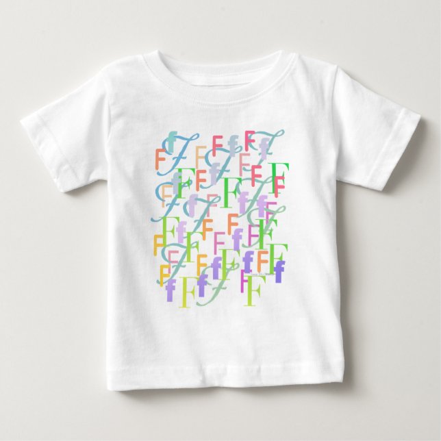 Camiseta Confete de Letras "F" (Frente)