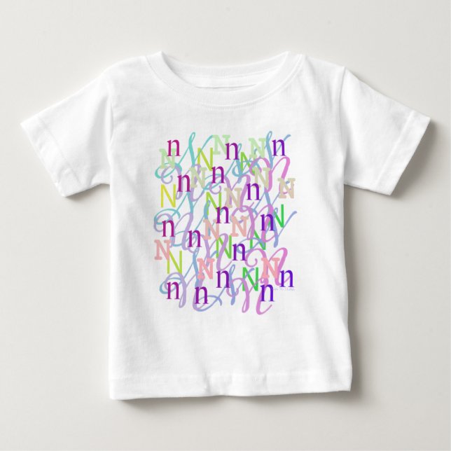 Camiseta Confete de Letras "N" (Frente)
