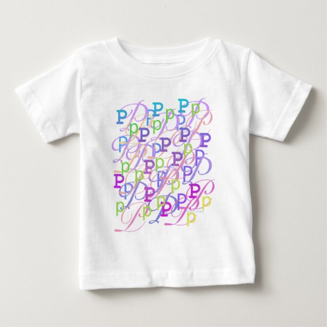 Camiseta Confete de Letras "P" (Frente)