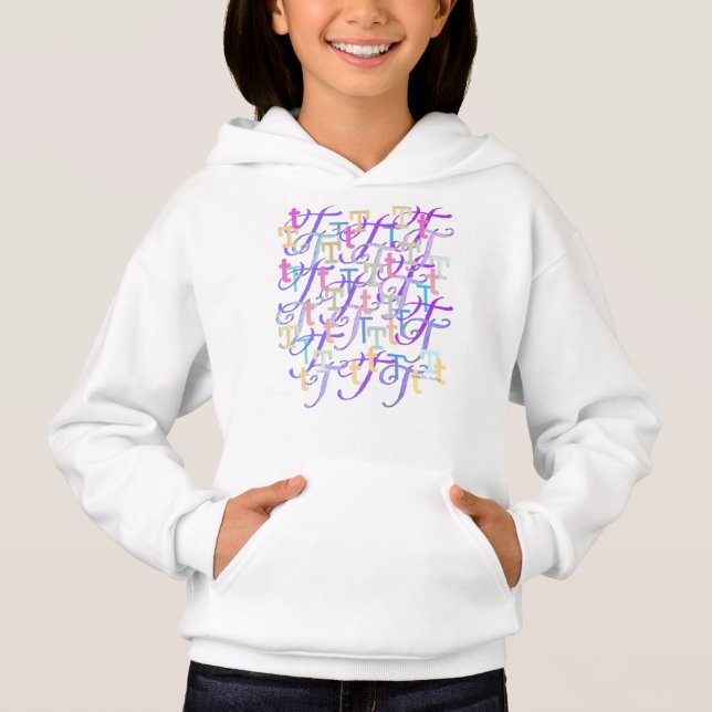 Camiseta Confete de Letras "T" (Frente)