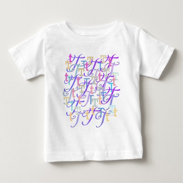 Camiseta Confete de Letras "T" (Frente)