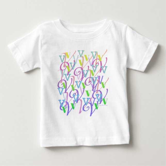 Camiseta Confete de Letras "V" (Frente)