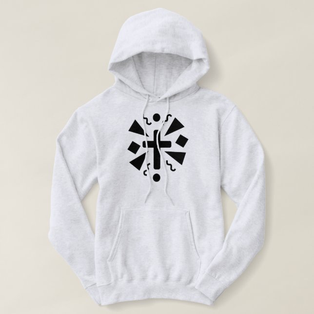 Camiseta Confetes de Fé com Cruz Geométrica (Frente do Design)