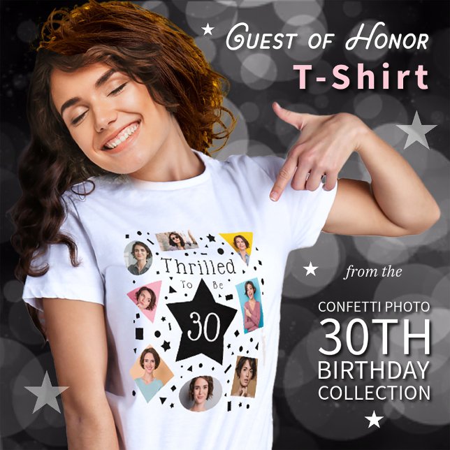 Camiseta Confetti Fez 30 Parabéns (Criador carregado)