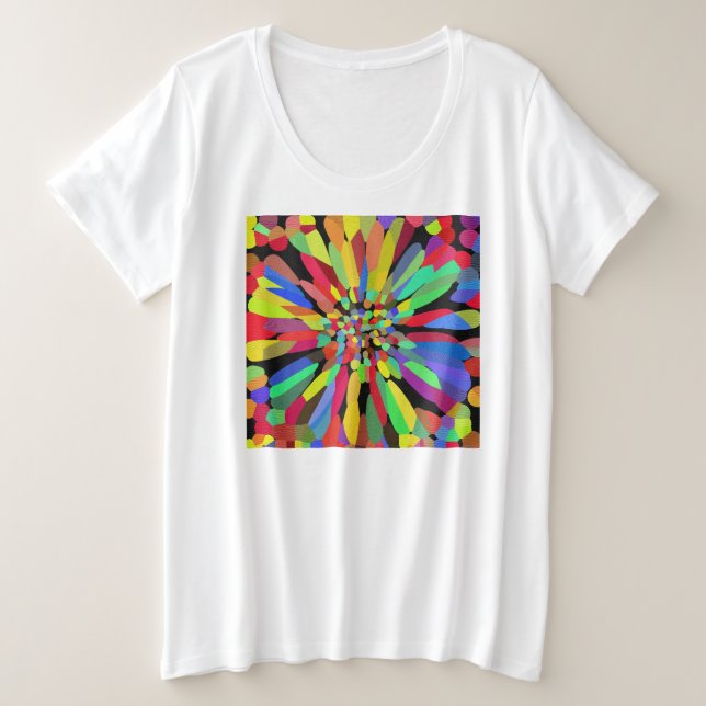 Camiseta Confetti Flower (Frente do Design)