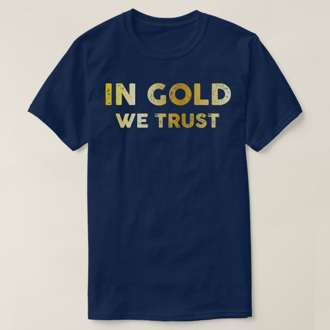 Camiseta Confiamos Dourado (Frente do Design)