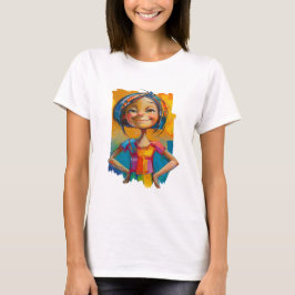 Camiseta Confiança com pinceladas de tinta arrojadas e dest