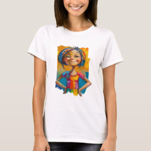 Camiseta Confiança com pinceladas de tinta arrojadas e dest