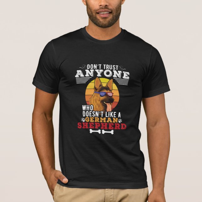 Camiseta Confiança de german shepherd (Frente)