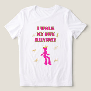 CAMISETA CONFIANÇA, EU CAMINHO MODELO FEMININO ROSA BRANCO