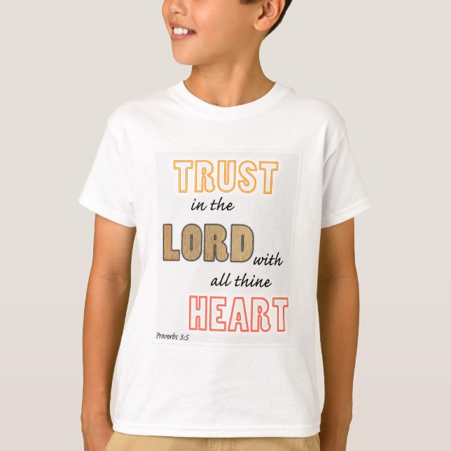 Camiseta confiança na Escritura do Lorde Proverbs (Frente)