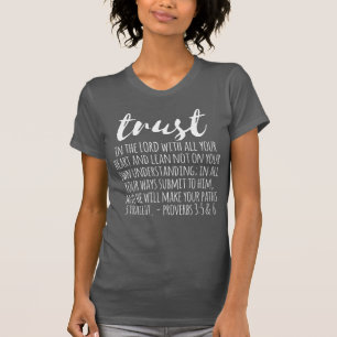 Camiseta Confiança no Lorde Proverbs 3:5-6