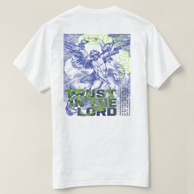 Camiseta Confiança No Senhor Nunca Falhou - Provérbios 3:5 (Verso do Design)