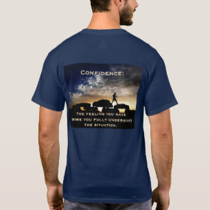 Camiseta Confiança original Marinho de fotos de caminhada a