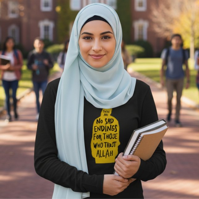 Camiseta Confiar em Alá preto (Criador carregado)