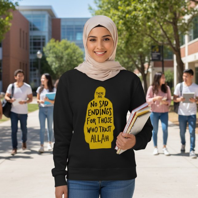 Camiseta Confiar em Alá preto (Criador carregado)