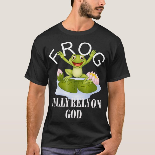 Camiseta Confie Completamente Em Deus Fé Religiosa SAPO (Frente)
