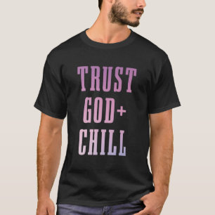 Camiseta Confie em Deus e acalme a fé cristã Jesus Igreja P