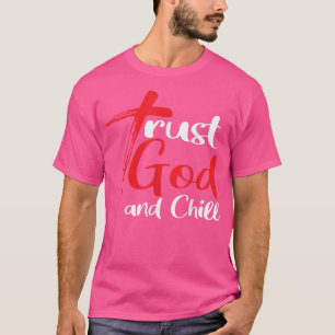 Camiseta Confie em Deus e Chill Tee Vintage cruzando deus j