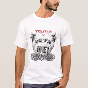 Camiseta confie em mim! Dia de os namorados clássico simple