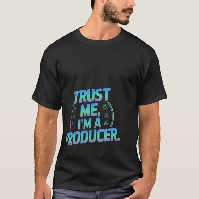 Camiseta Confie Em Mim Estúdio De Música Produtor (Frente)