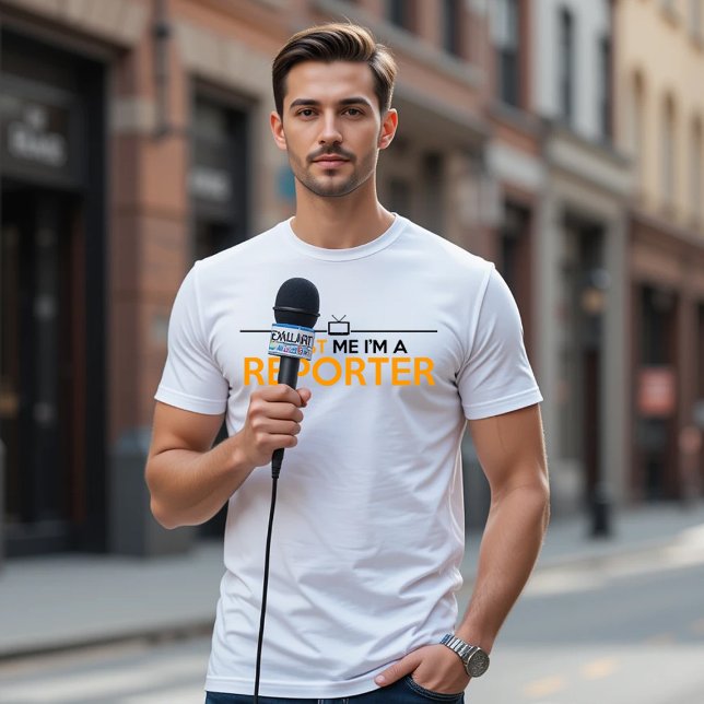 CAMISETA CONFIE EM MIM QUE SOU UM REPÓRTER (Criador carregado)