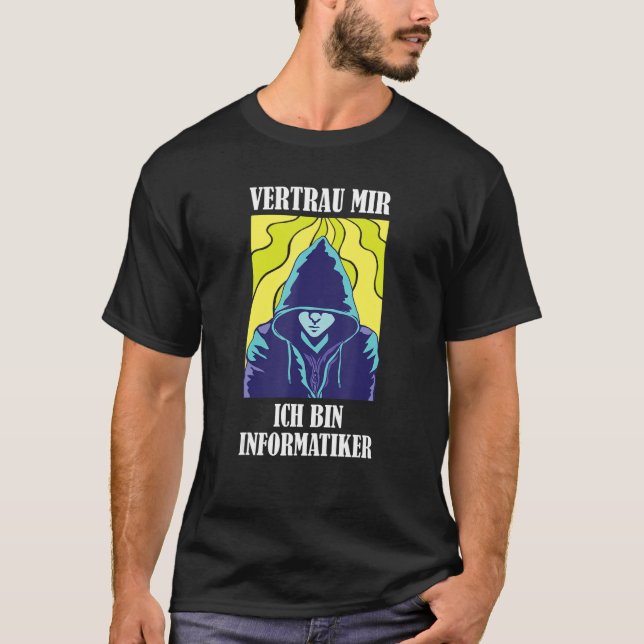 Camiseta Confie em mim, sou cientista da computação (Frente)