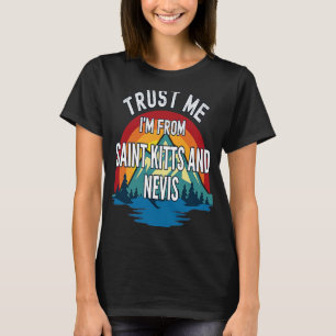Camiseta Confie em mim sou de Santos Kitts e Nevis Colorido