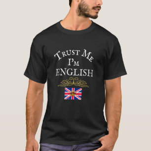 Camiseta Confie em mim, sou inglês da União Britânica Jack 