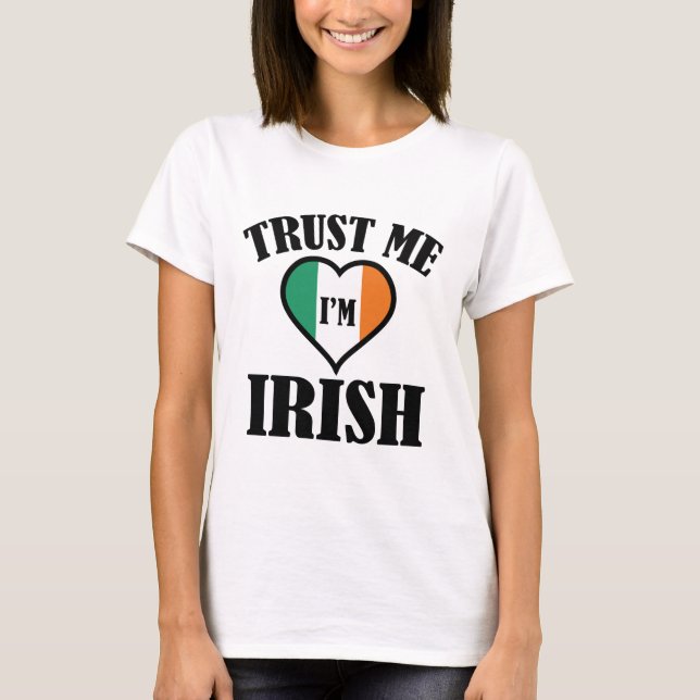 Camiseta Confie em mim, sou irlandês (Frente)