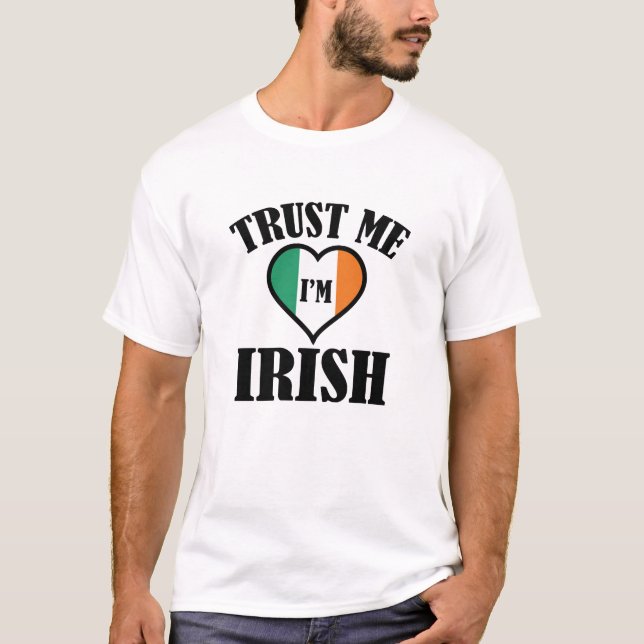Camiseta Confie em mim, sou irlandês (Frente)