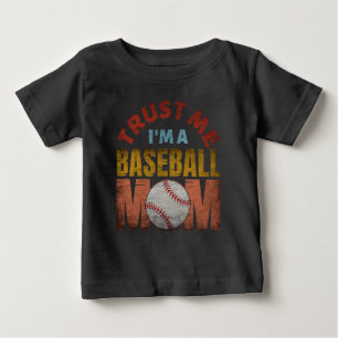 CAMISETA CONFIE EM MIM, SOU MÃE DE JOGADOR DE BEISEBOL