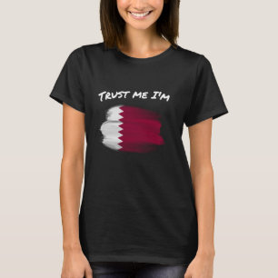 Camiseta Confie em mim, sou o Catar - Vintage Qatar Flag Pr