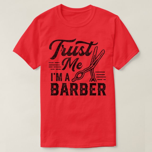 Camiseta Confie Em Mim Sou Um Barbeiro 2 (Frente do Design)