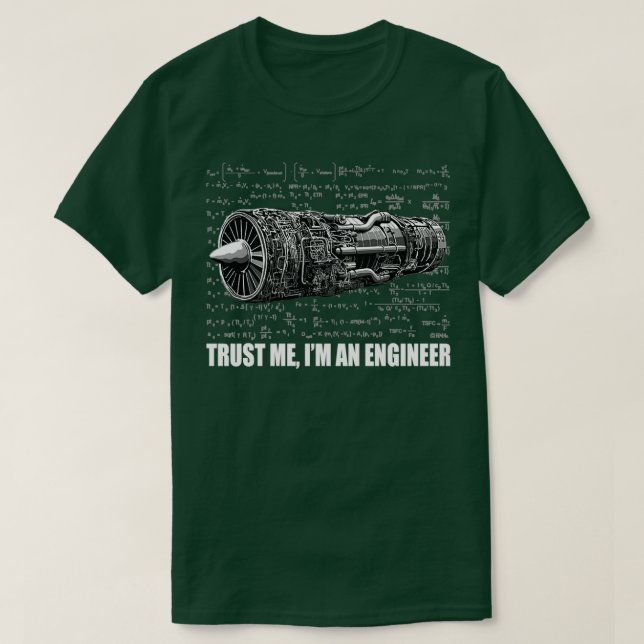 Camiseta Confie em mim, sou um Engenheiro 2 (Frente do Design)
