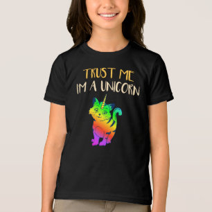 Camiseta Confie em mim, sou um Gráfico de Gatos do Arco-Í